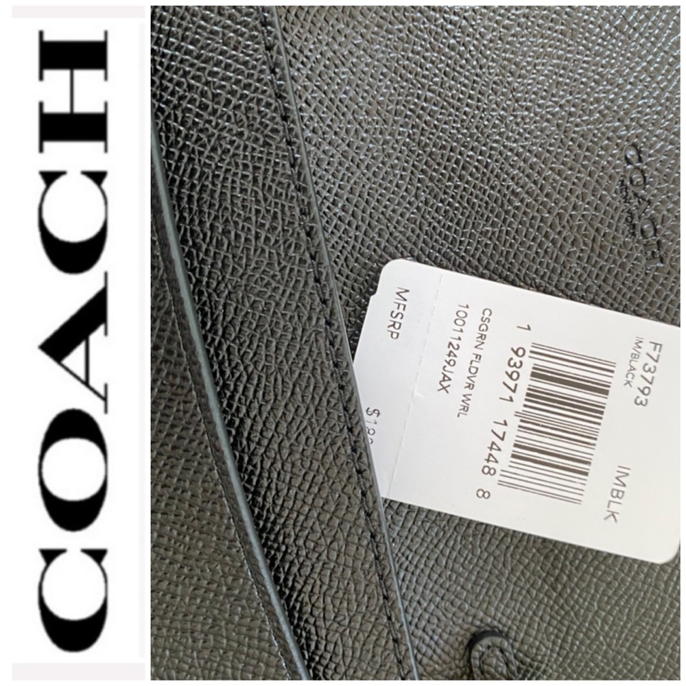 NWT authentic COACH 3 in 1 leather purse black - Picture 7 of 9